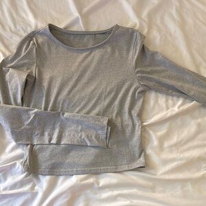 Silver Long Sleeve Top